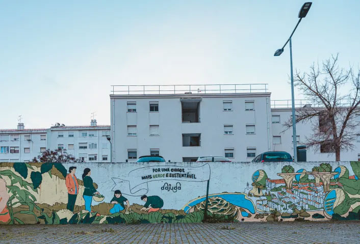 Um mural no bairro 2 de Maio. Foto: Líbia Florentino